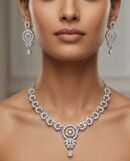 Luminous Filigree Bridal Necklace & Earring Set
