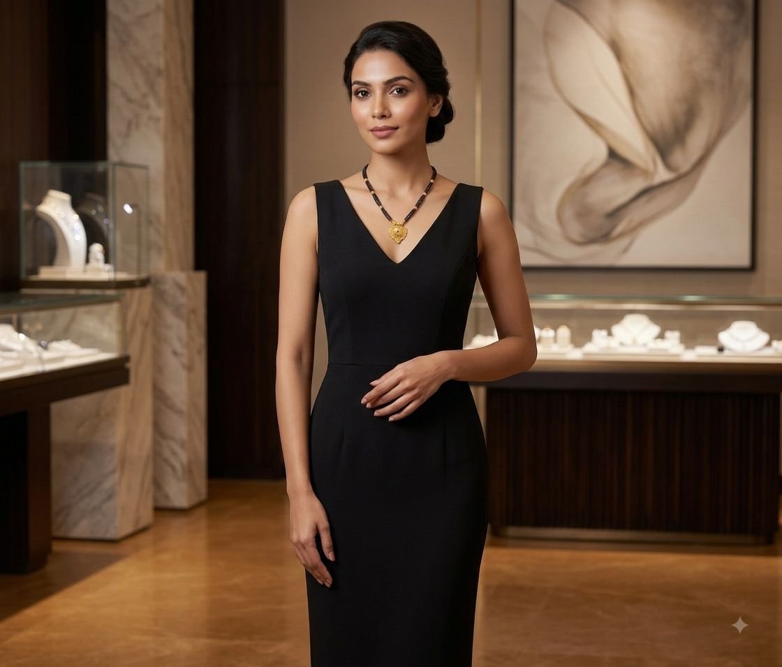 Premium Gold-Plated Classic Traditional Mangalsutra with Circular Filigree Pendant 2 Premium Gold-Plated Classic Traditional Mangalsutra with Circular Filigree Pendant_1