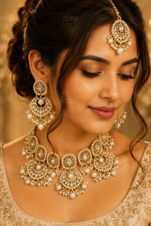 Royal Pearl Kundan Choker Necklace Set