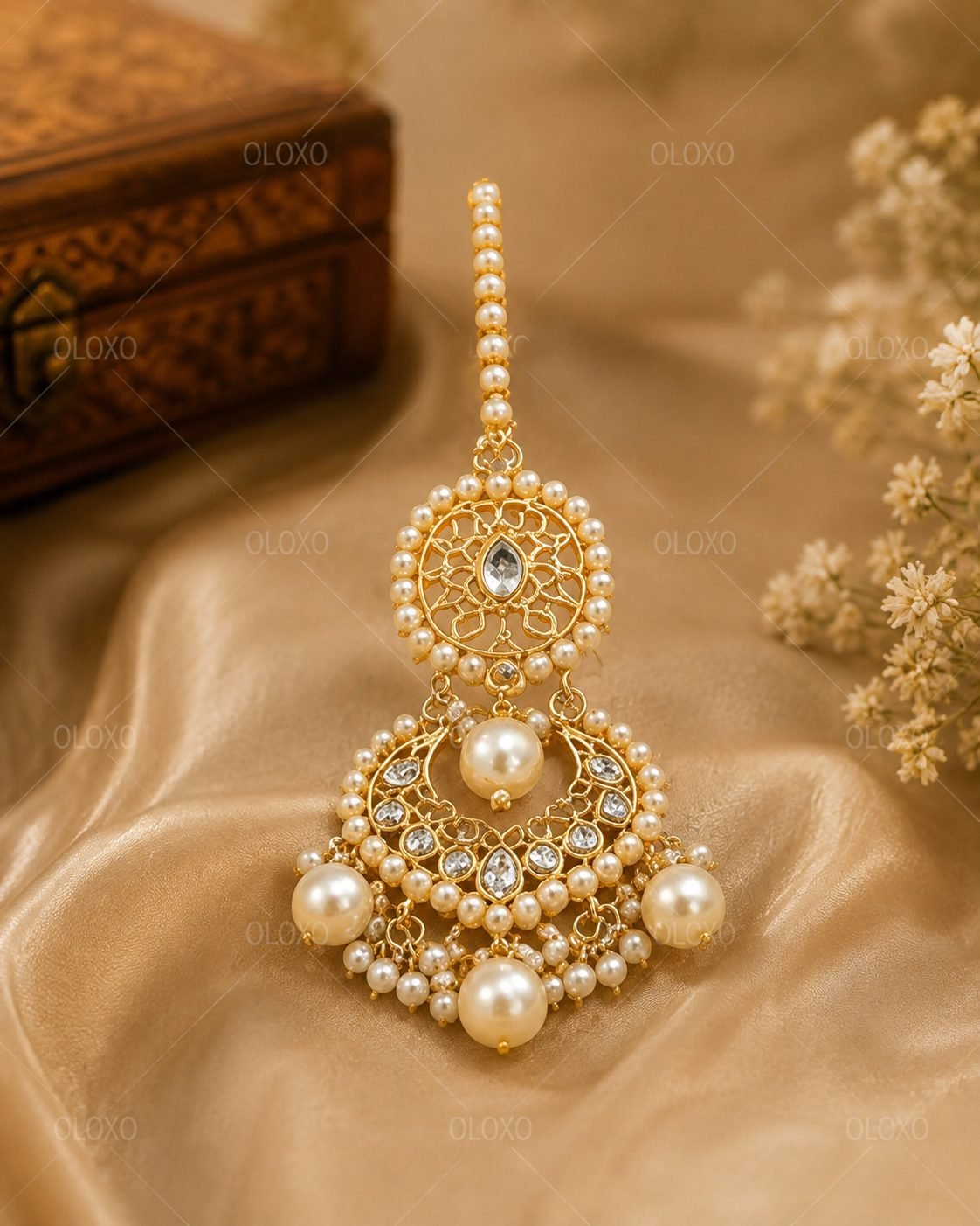 Royal Pearl Kundan Choker Bridal Necklace Set 5 Royal Pearl Kundan Choker Necklace Set_4